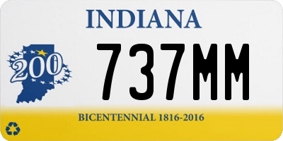 IN license plate 737MM