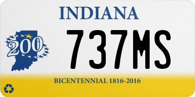IN license plate 737MS
