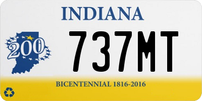 IN license plate 737MT
