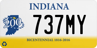 IN license plate 737MY