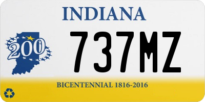 IN license plate 737MZ