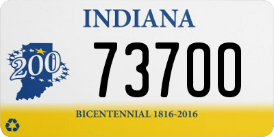 IN license plate 737OO