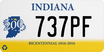 IN license plate 737PF