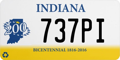 IN license plate 737PI