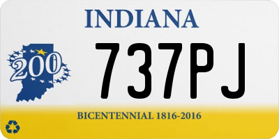 IN license plate 737PJ