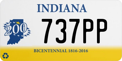 IN license plate 737PP