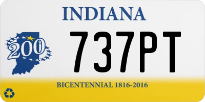 IN license plate 737PT