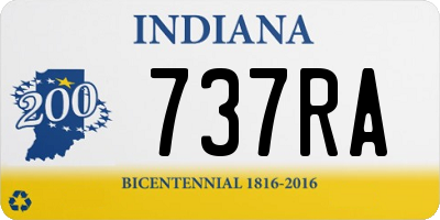 IN license plate 737RA