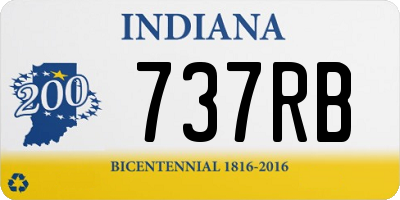 IN license plate 737RB