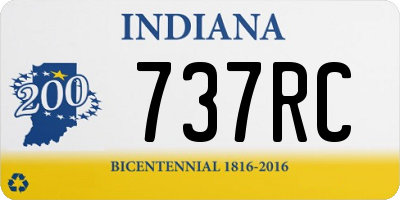 IN license plate 737RC