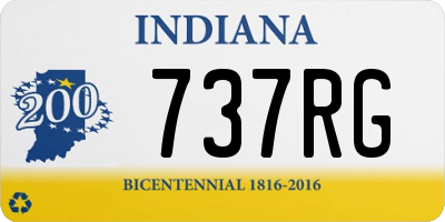 IN license plate 737RG