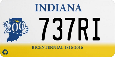 IN license plate 737RI