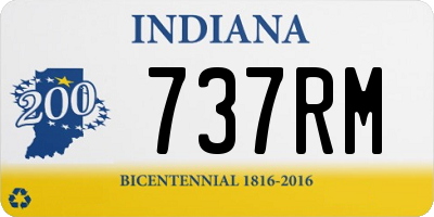 IN license plate 737RM