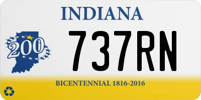 IN license plate 737RN