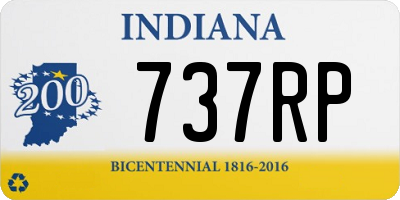 IN license plate 737RP