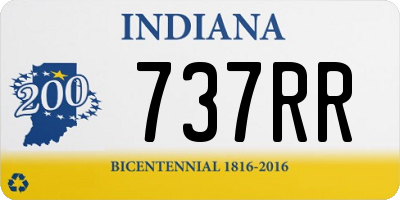 IN license plate 737RR