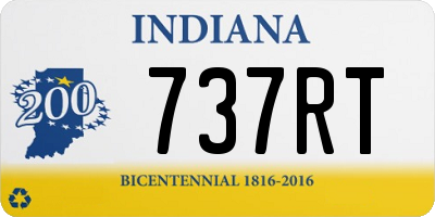 IN license plate 737RT