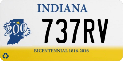 IN license plate 737RV