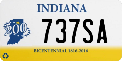 IN license plate 737SA