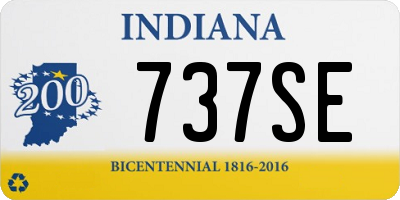 IN license plate 737SE