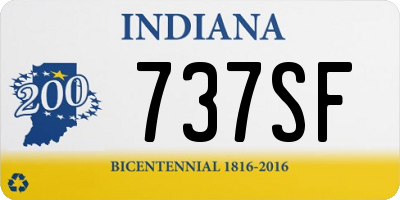 IN license plate 737SF