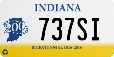 IN license plate 737SI