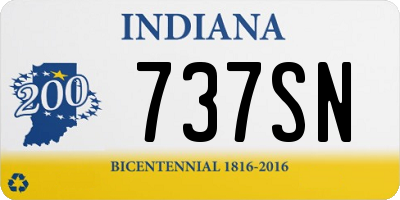 IN license plate 737SN