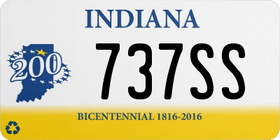 IN license plate 737SS