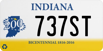 IN license plate 737ST