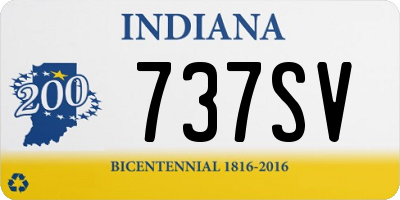 IN license plate 737SV