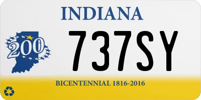 IN license plate 737SY