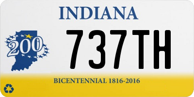 IN license plate 737TH