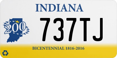 IN license plate 737TJ