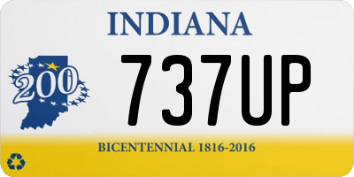 IN license plate 737UP