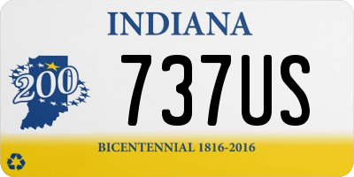 IN license plate 737US