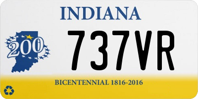 IN license plate 737VR