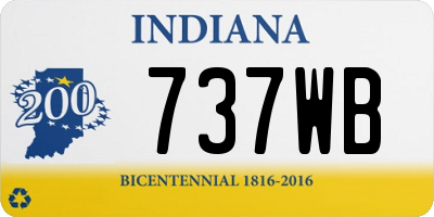 IN license plate 737WB