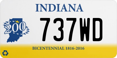 IN license plate 737WD