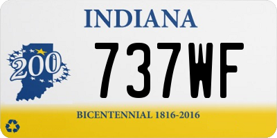 IN license plate 737WF