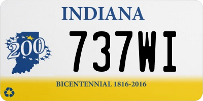 IN license plate 737WI
