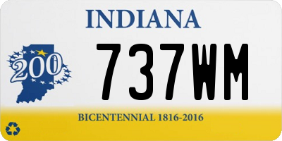 IN license plate 737WM