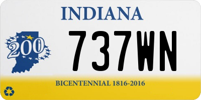 IN license plate 737WN