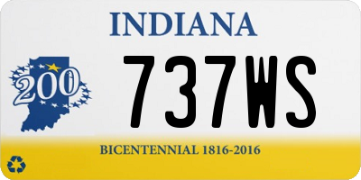 IN license plate 737WS