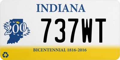 IN license plate 737WT