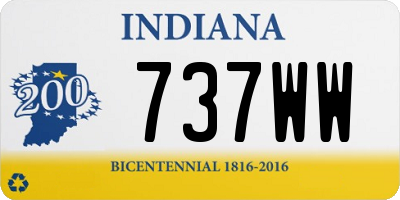 IN license plate 737WW