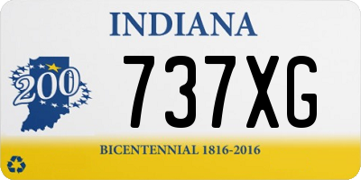 IN license plate 737XG