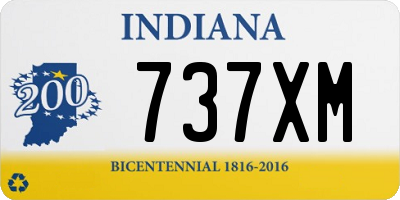 IN license plate 737XM