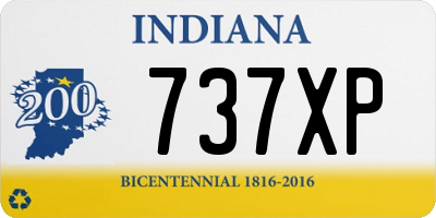 IN license plate 737XP