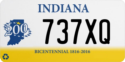 IN license plate 737XQ