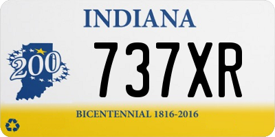 IN license plate 737XR